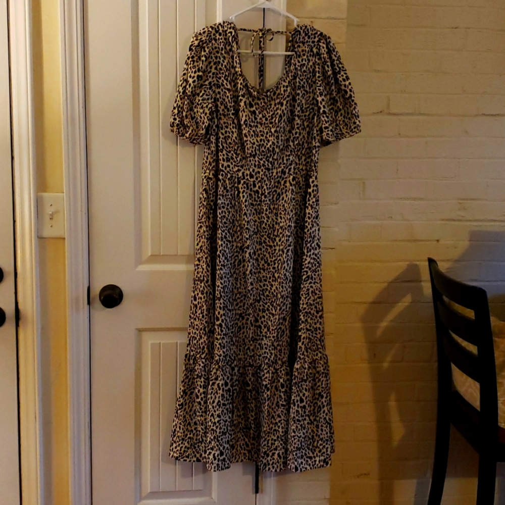 Cheetah print long/maxi dress